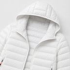 Men's Lightweight Padded Jacket Hooded Zip-Up Regular Fit