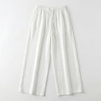 Women's Linen Trousers Drawstring Elasticated Waistband Wide-Leg Fit