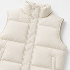 Men's Puffer Gilet Funnel Neck Snap Button Zip-Up Regular Fit