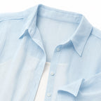 Women's Lightweight Button-Up Shirt Long Sleeve Relaxed Oversized Fit