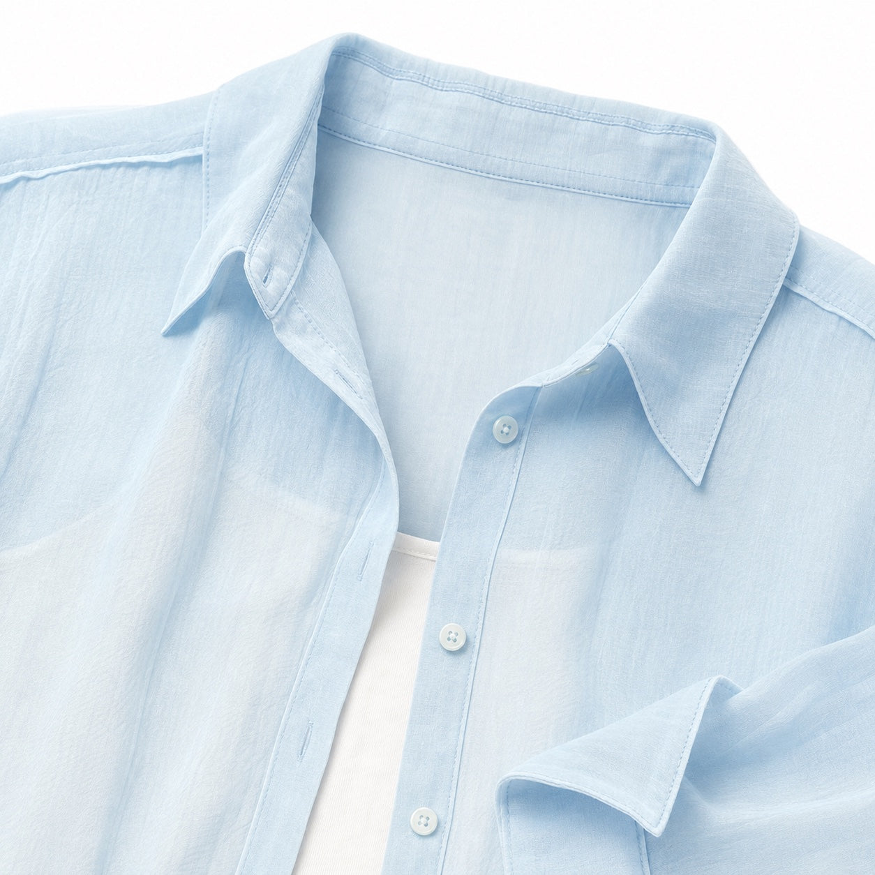 Women's Lightweight Button-Up Shirt Long Sleeve Relaxed Oversized Fit