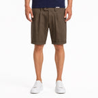 Men's Pleated Linen-Look Short Relaxed Fit