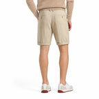 Men's Pleated Linen-Look Short Relaxed Fit