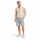 Men's Drawstring Linen-Look Shorts Elastic Waist Relaxed Fit