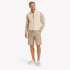 Men's Drawstring Linen-Look Shorts Elastic Waist Relaxed Fit