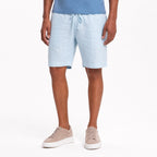 Men's Drawstring Linen-Look Shorts Elastic Waist Relaxed Fit