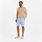 Men's Drawstring Linen-Look Shorts Elastic Waist Relaxed Fit
