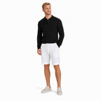 Men's Drawstring Linen-Look Shorts Elastic Waist Relaxed Fit
