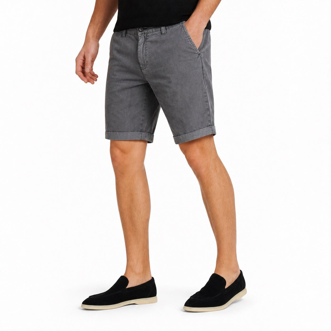 Men's Cuffed Chino Shorts Tailored Fit
