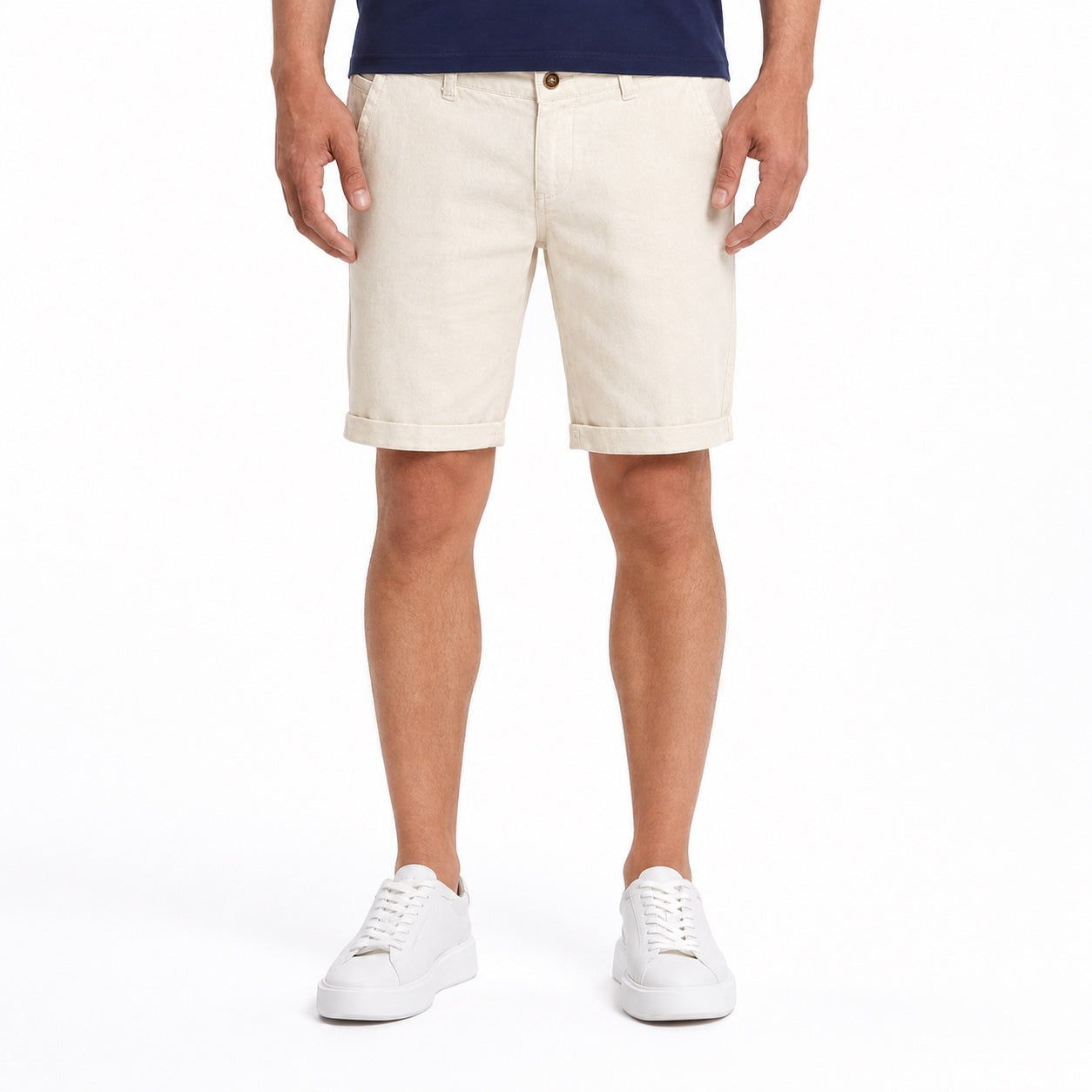 Men's Cuffed Chino Shorts Tailored Fit