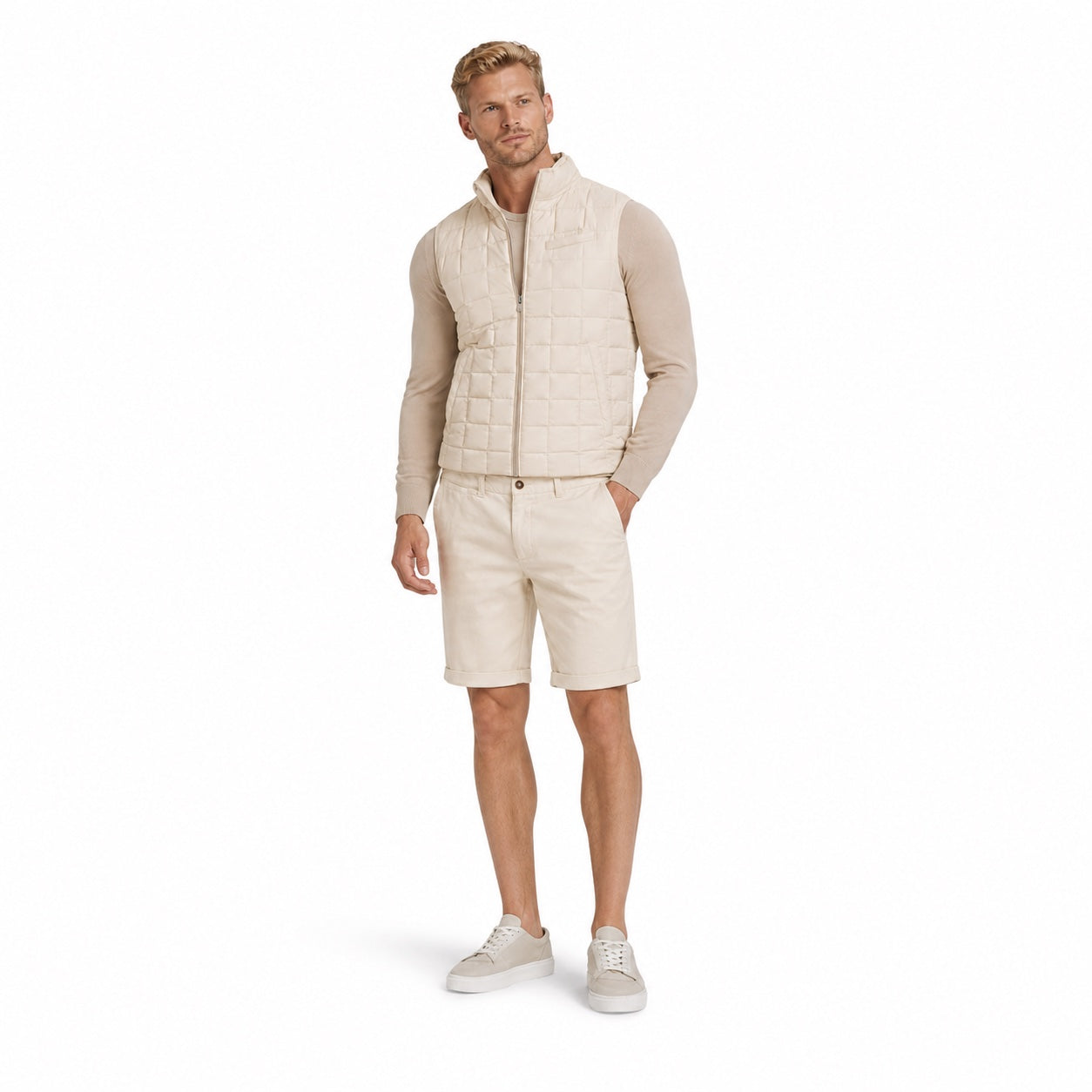 Men's Cuffed Chino Shorts Tailored Fit