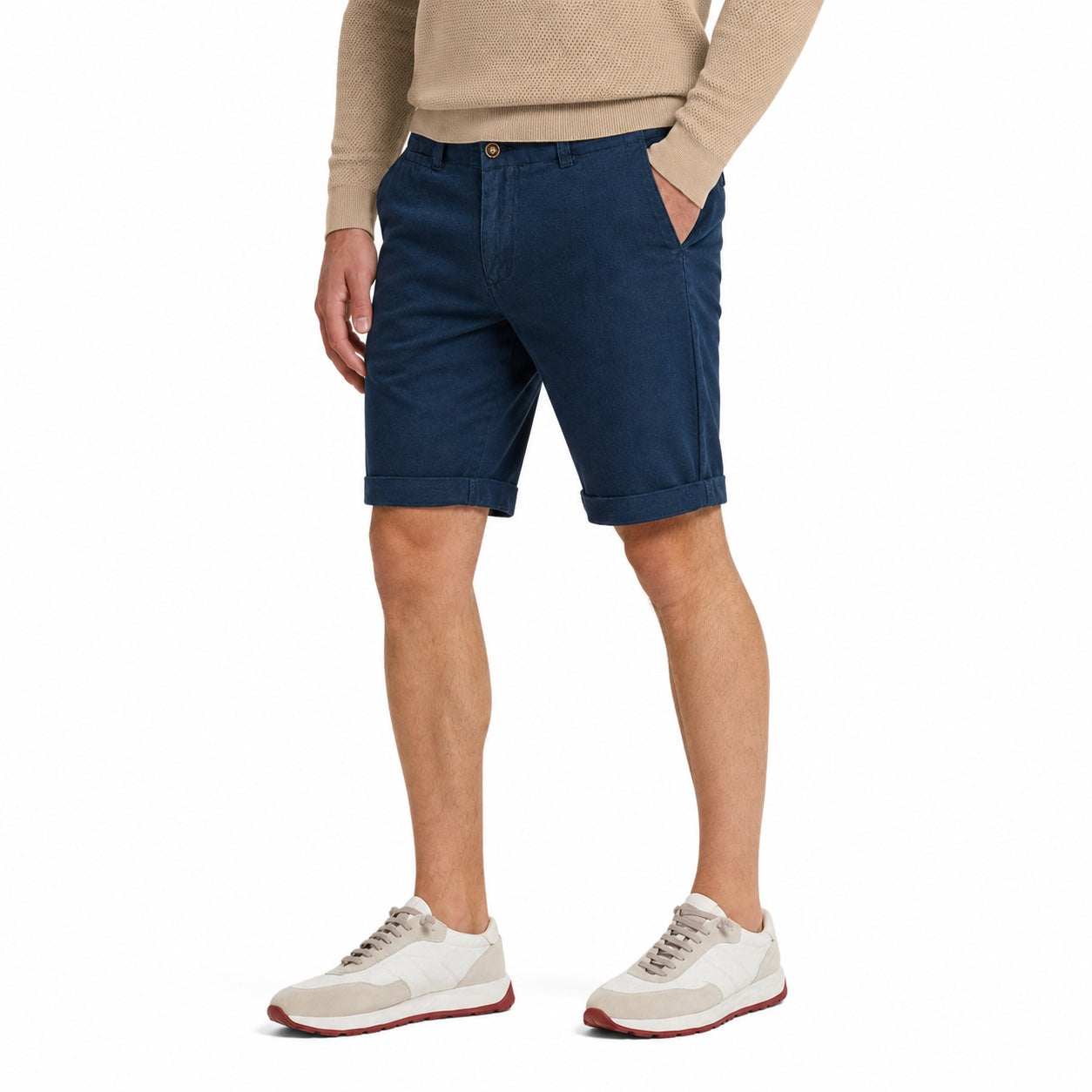 Men's Cuffed Chino Shorts Tailored Fit