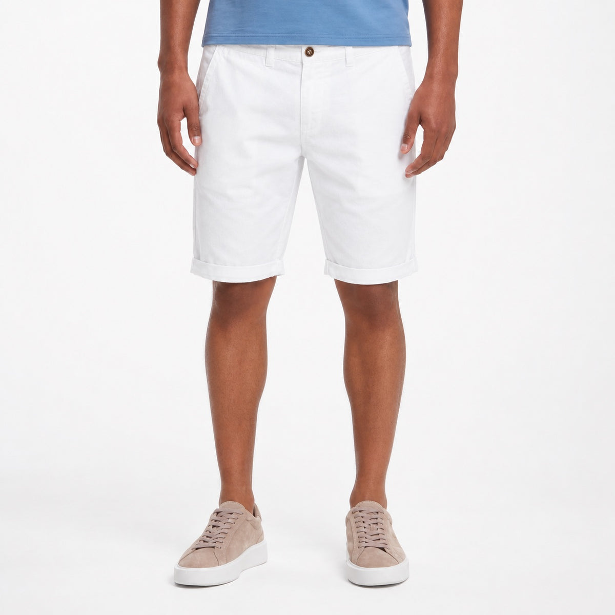 Men's Cuffed Chino Shorts Tailored Fit