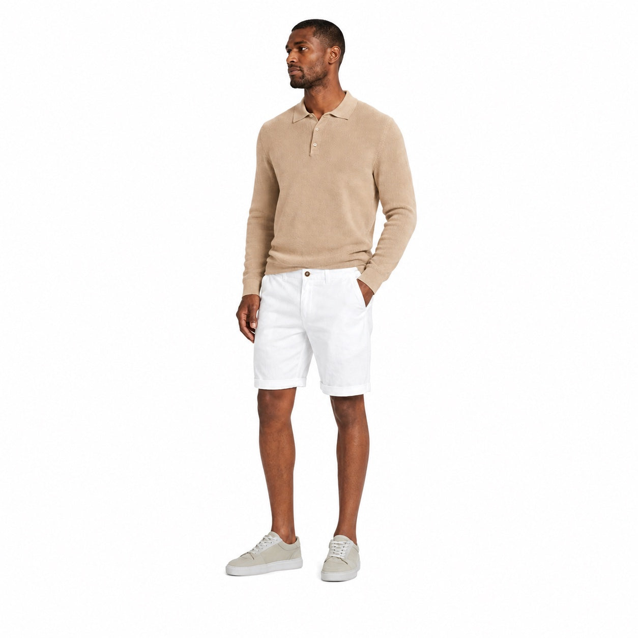 Men's Cuffed Chino Shorts Tailored Fit