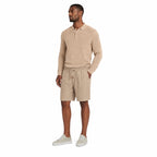 Men's Drawstring Linen-Look Shorts Elastic Waist
