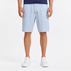 Men's Drawstring Linen-Look Shorts Elastic Waist
