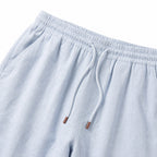 Men's Drawstring Linen-Look Shorts Elastic Waist