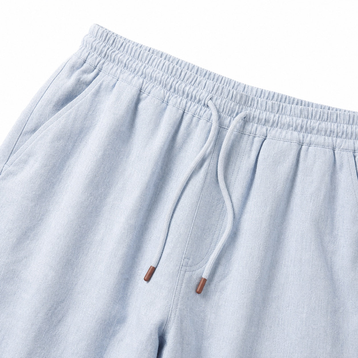 Men's Drawstring Linen-Look Shorts Elastic Waist