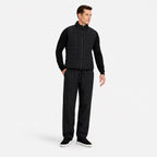 Men's Linen-Look Drawstring Trousers Elasticated Waist Relaxed Fit