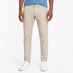 Men's Tapered Chino Trousers Slant Pockets Regular Fit