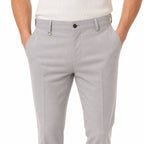 Men's Tailored Trousers Slant Pockets Tapered Slim Fit