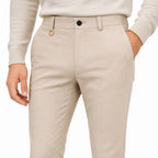 Men's Tailored Trousers Slant Pockets Tapered Slim Fit