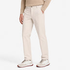 Men's Straight-Leg Chino Trousers Button Relaxed Fit
