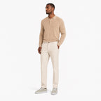 Men's Straight-Leg Chino Trousers Button Relaxed Fit