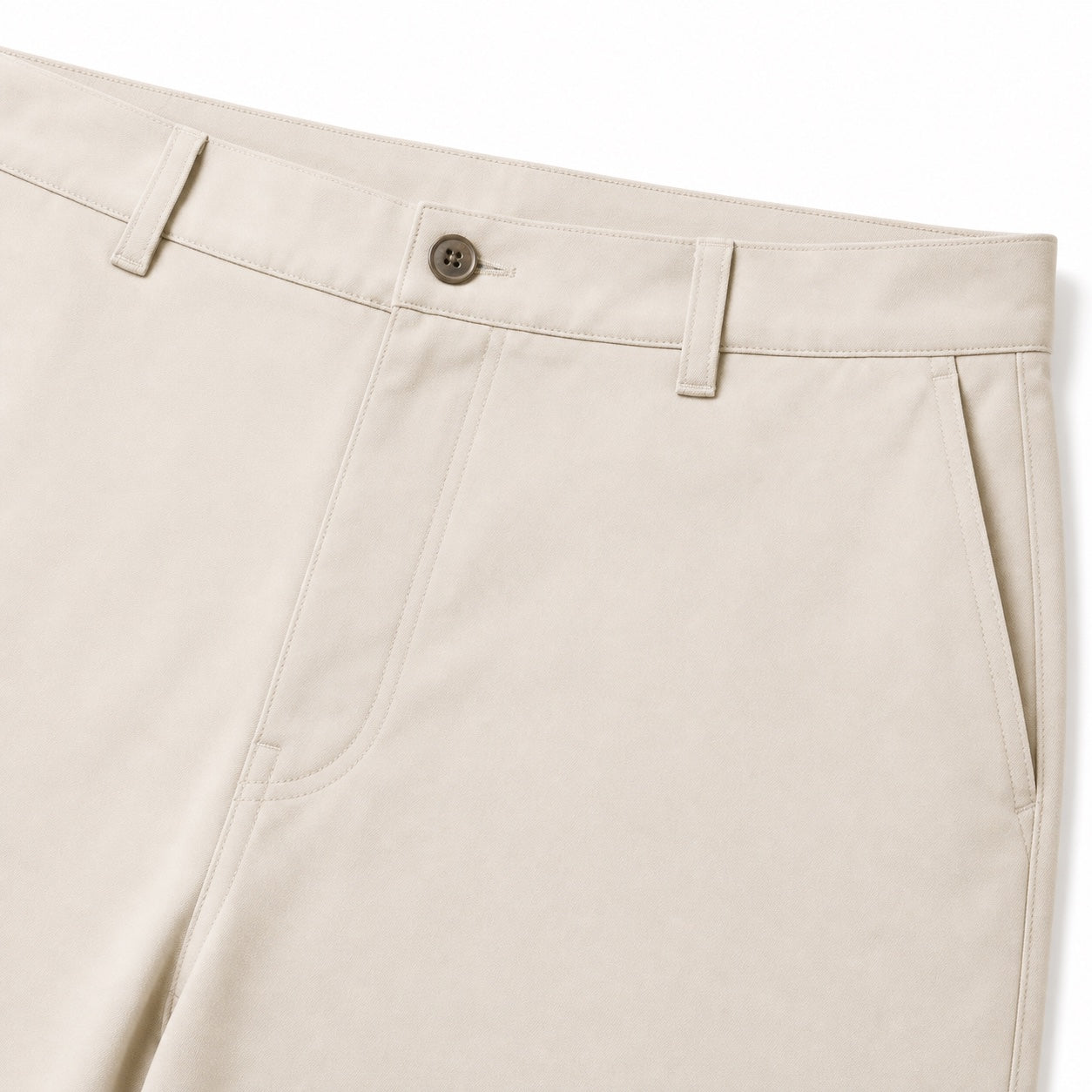 Men's Straight-Leg Chino Trousers Button Relaxed Fit