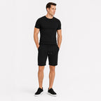Men's Crew-Neck T-Shirt and Drawstring Shorts Set