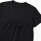Men's Crew-Neck T-Shirt and Drawstring Shorts Set