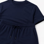 Men's Crew-Neck T-Shirt and Drawstring Shorts Set