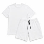 Men's Crew-Neck T-Shirt and Drawstring Shorts Set