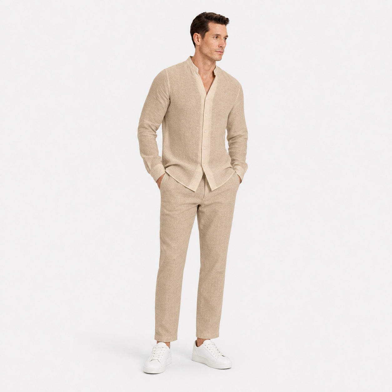 Men's Shirt and Trousers Set Relaxed Fit