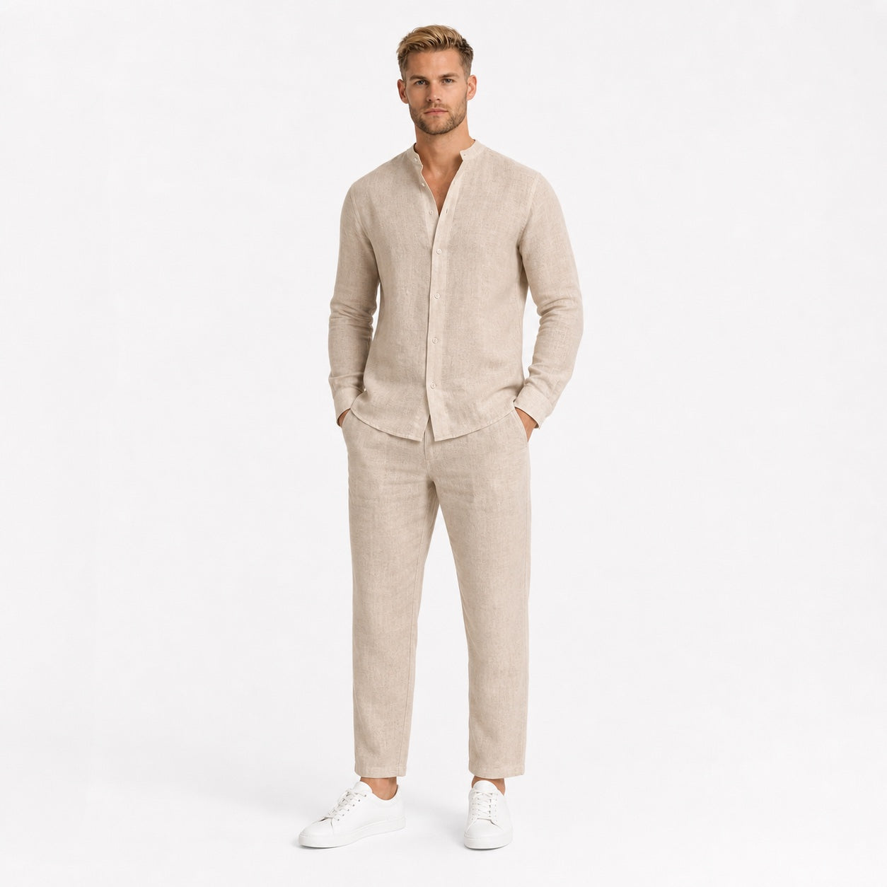 Men's Shirt and Trousers Set Relaxed Fit