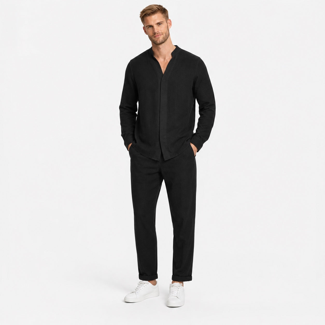 Men's Shirt and Trousers Set Relaxed Fit