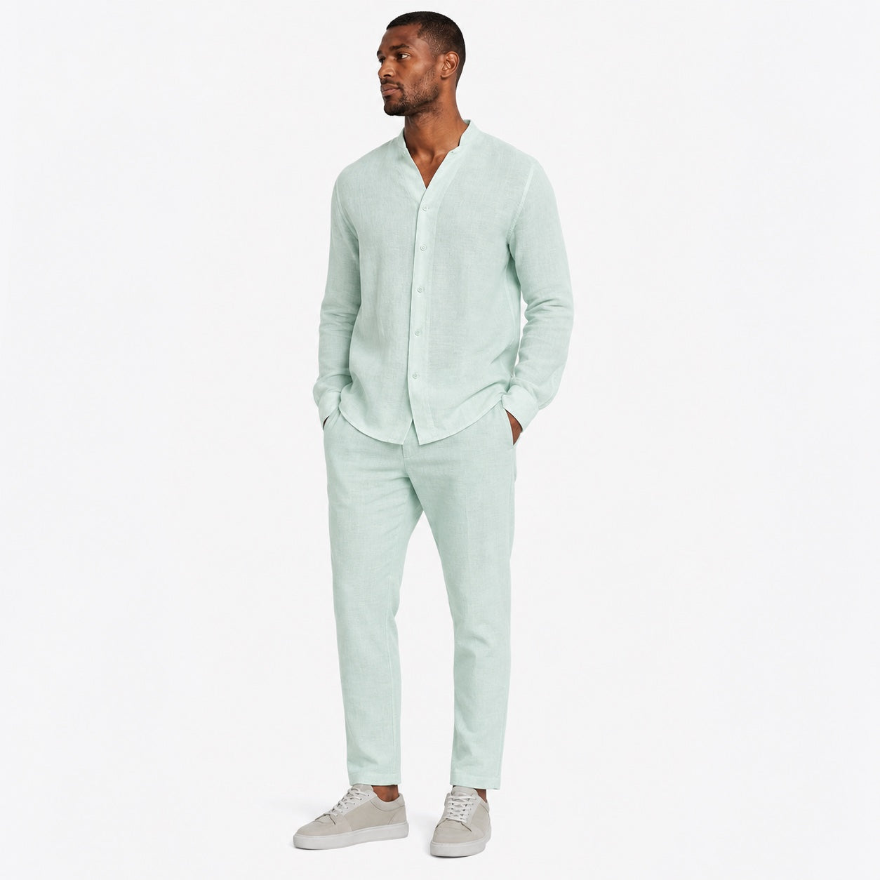 Men's Shirt and Trousers Set Relaxed Fit