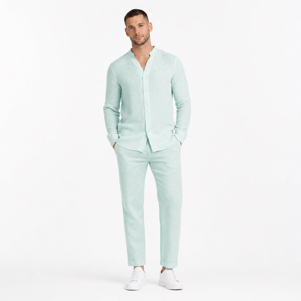 Men's Shirt and Trousers Set Relaxed Fit