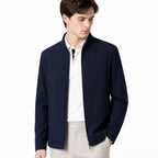 Men's Stand-Collar Zip Jacket Lightweight Regular Fit