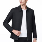 Men's Point-Collar Zip Jacket Lightweight Regular Fit