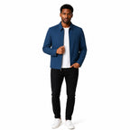 Men's Point-Collar Zip Jacket Lightweight Regular Fit