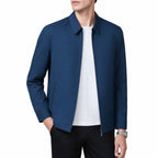 Men's Point-Collar Zip Jacket Lightweight Regular Fit