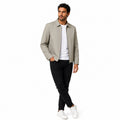 Men's Point-Collar Zip Jacket Lightweight Regular Fit