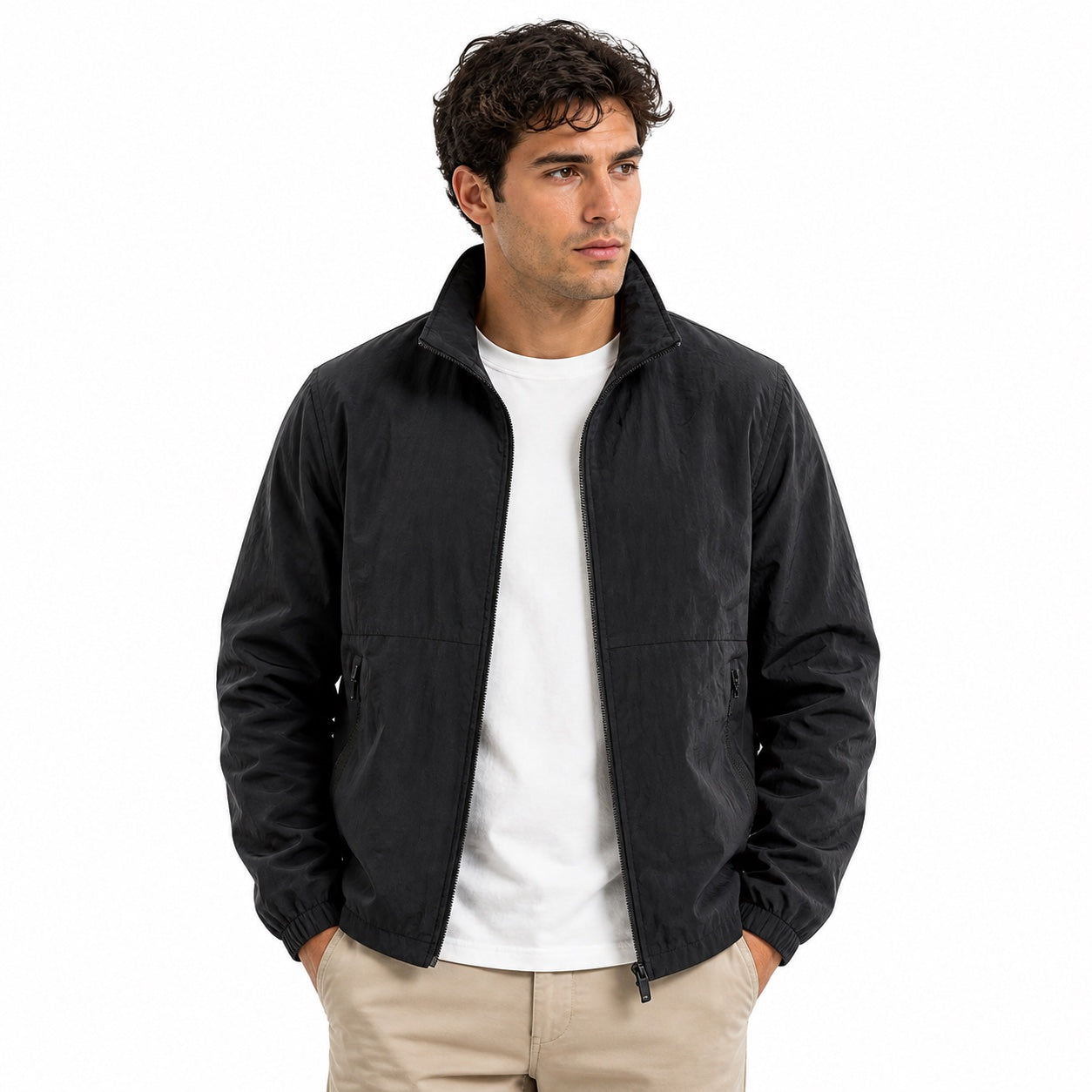 Men's Windbreaker Zipped Pockets Lightweight Regular Fit