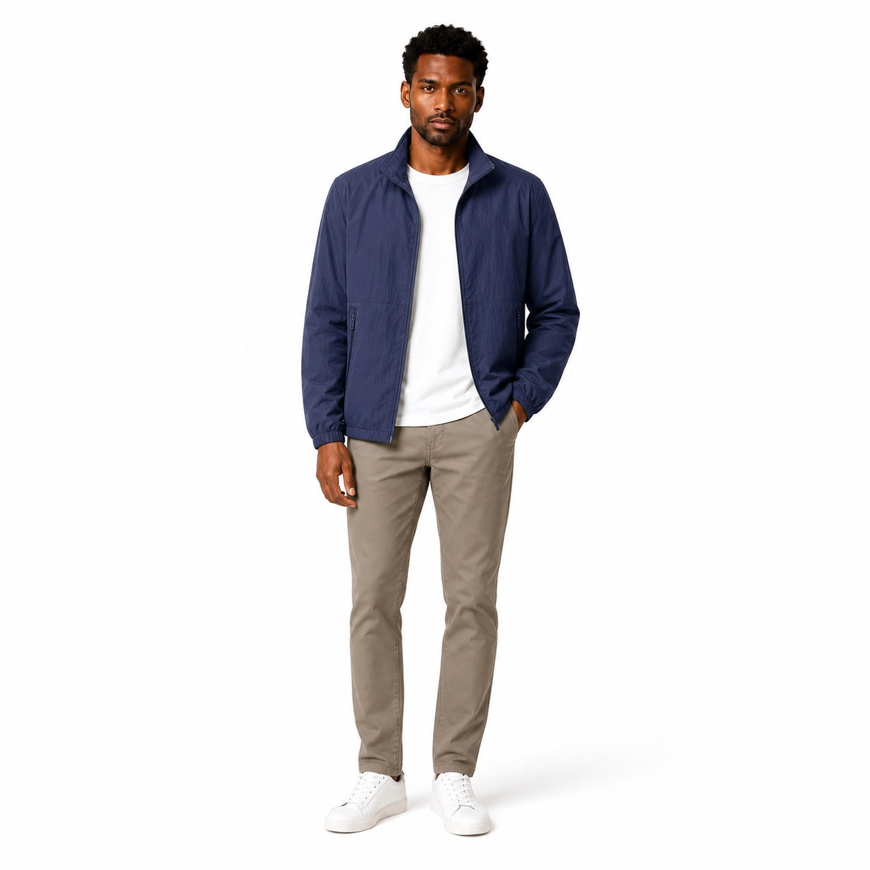 Men's Windbreaker Zipped Pockets Lightweight Regular Fit