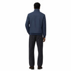 Men's Lightweight Zip Jacket Stand Collar Regular Fit - Blue back