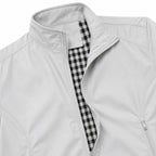 Men's Lightweight Zip Jacket Stand Collar Regular Fit - Grey detail