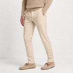 Men's Suede Driving Loafers Moccasin Stitch Comfortable Fit - Khaki front model