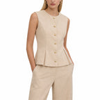 Women's Waistcoat and Wide-Leg Trousers Set