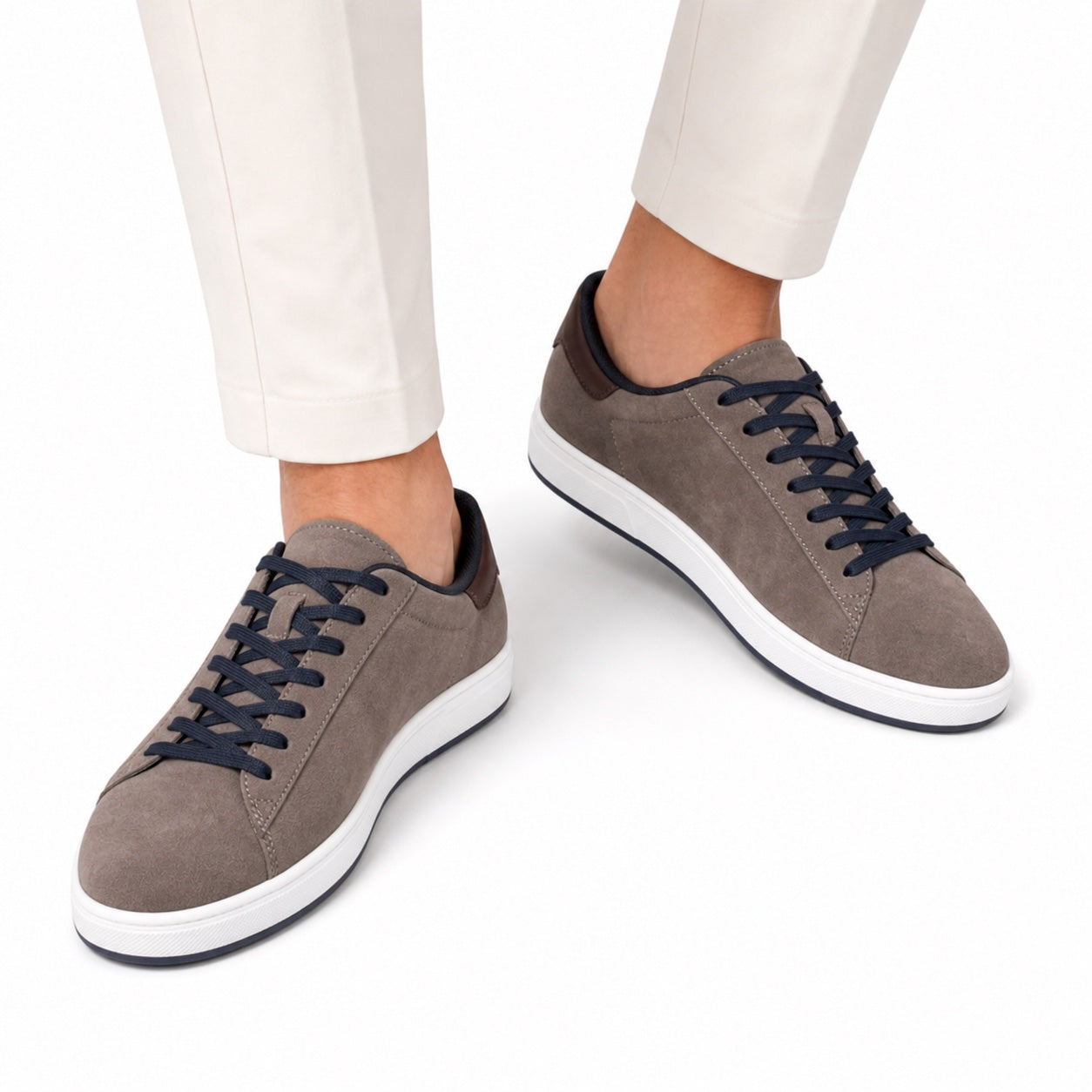 Men's Suede-Look Low-Top Trainers Regular Fit